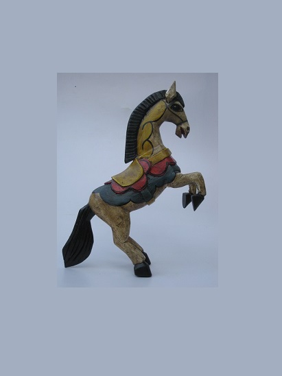 CARVED HORSES / Carved horse 13 inch tall handpainted